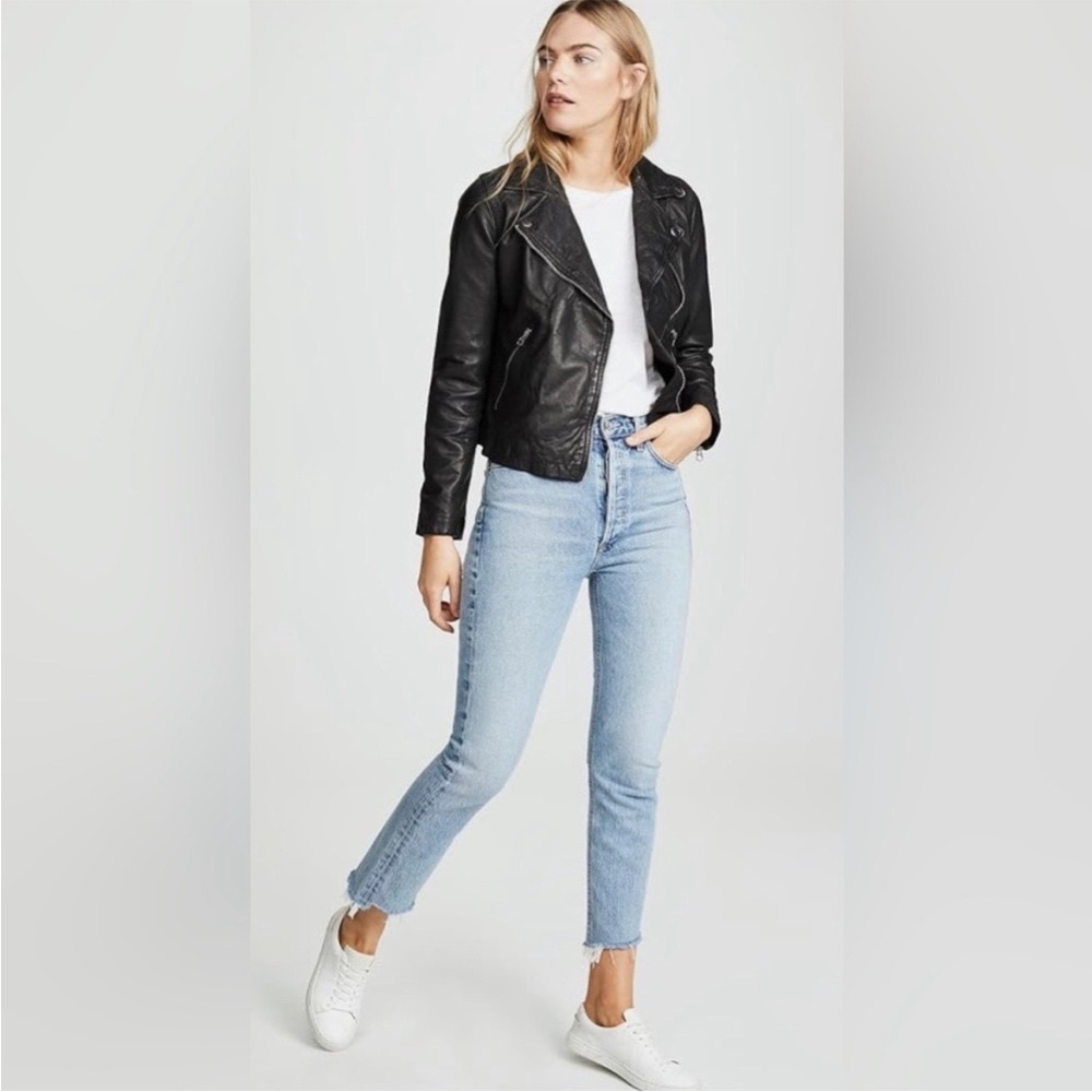 Madewell Leather Motorcycle Moto Jacket - Black L - 100% Leather 🖤